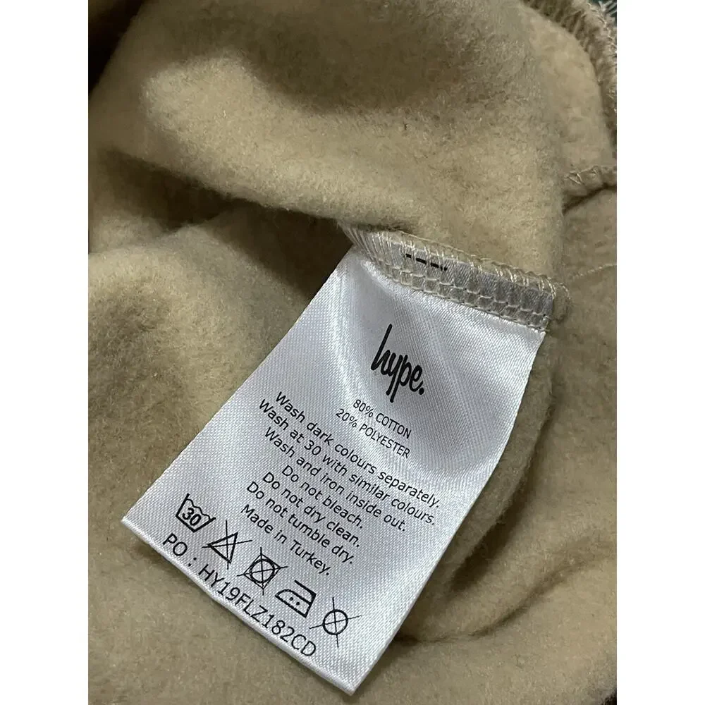 Just Hype Hoodie Womens Small Sweatshirt Beige Pullover Long Sleeve N133